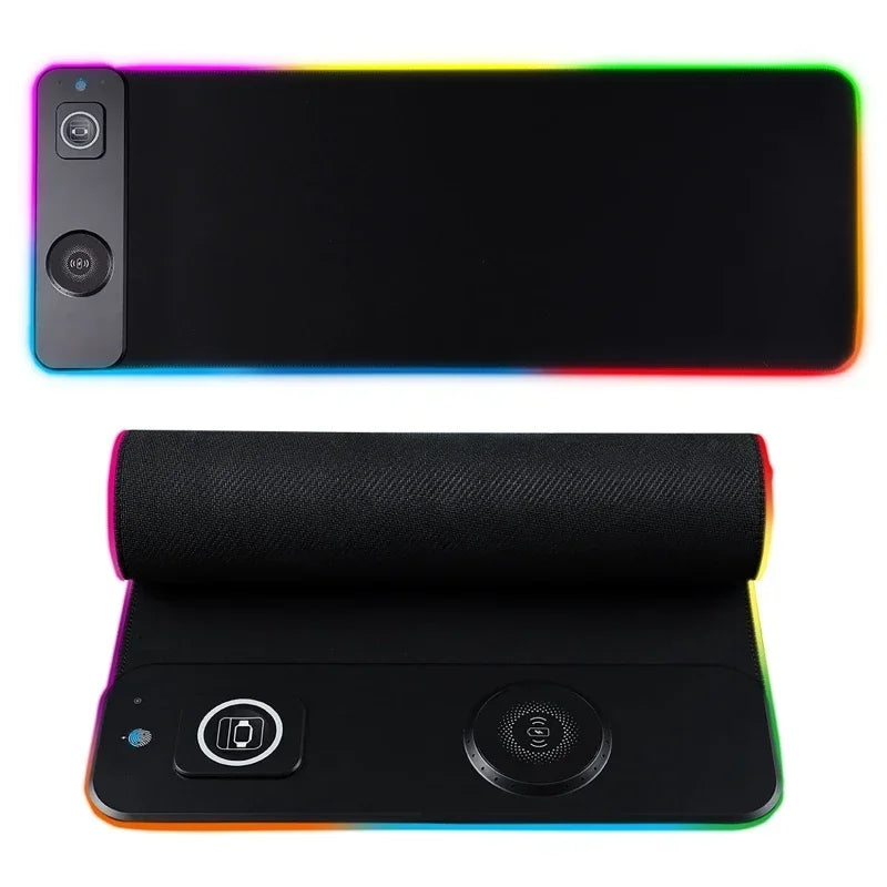 Wireless Desk Pad with RGB Lighting for Keyboard