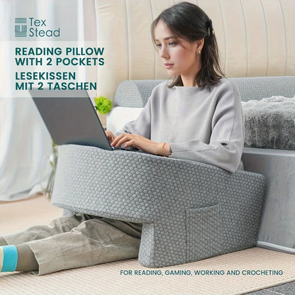 Extra Large Support Pillow with Memory Foam for Bed Rest