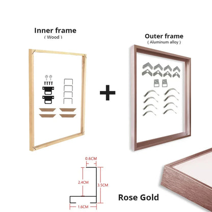 Canvas Frame Kit with Metal and Wooden Elements