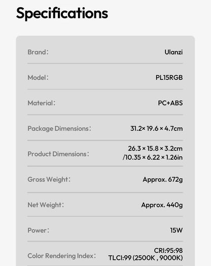 Portable Ring Light with RGB Color Options