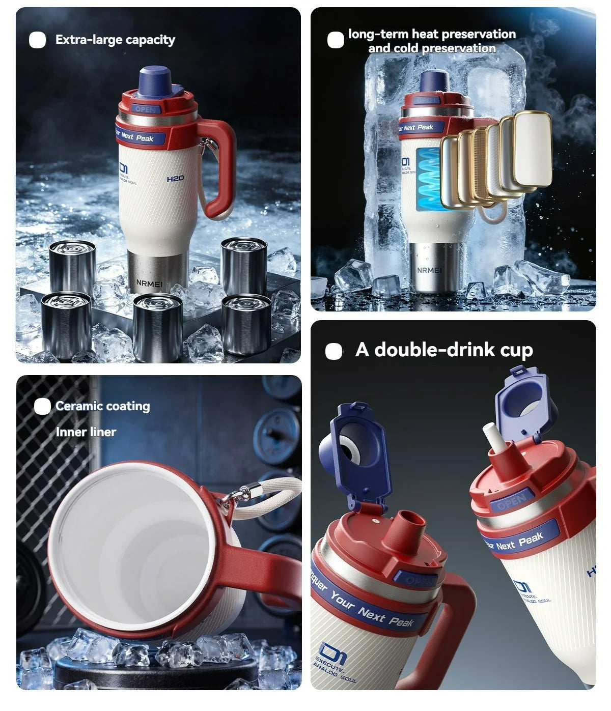 Cold Ceramic Tumbler for 72 Hours of Insulation