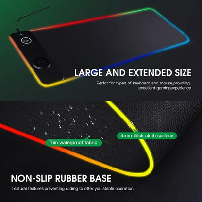 Wireless Desk Pad with RGB Lighting for Keyboard