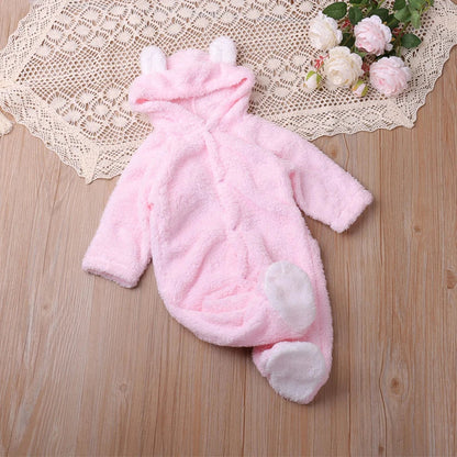 Adorable Baby Romper with Cartoon Bear Design
