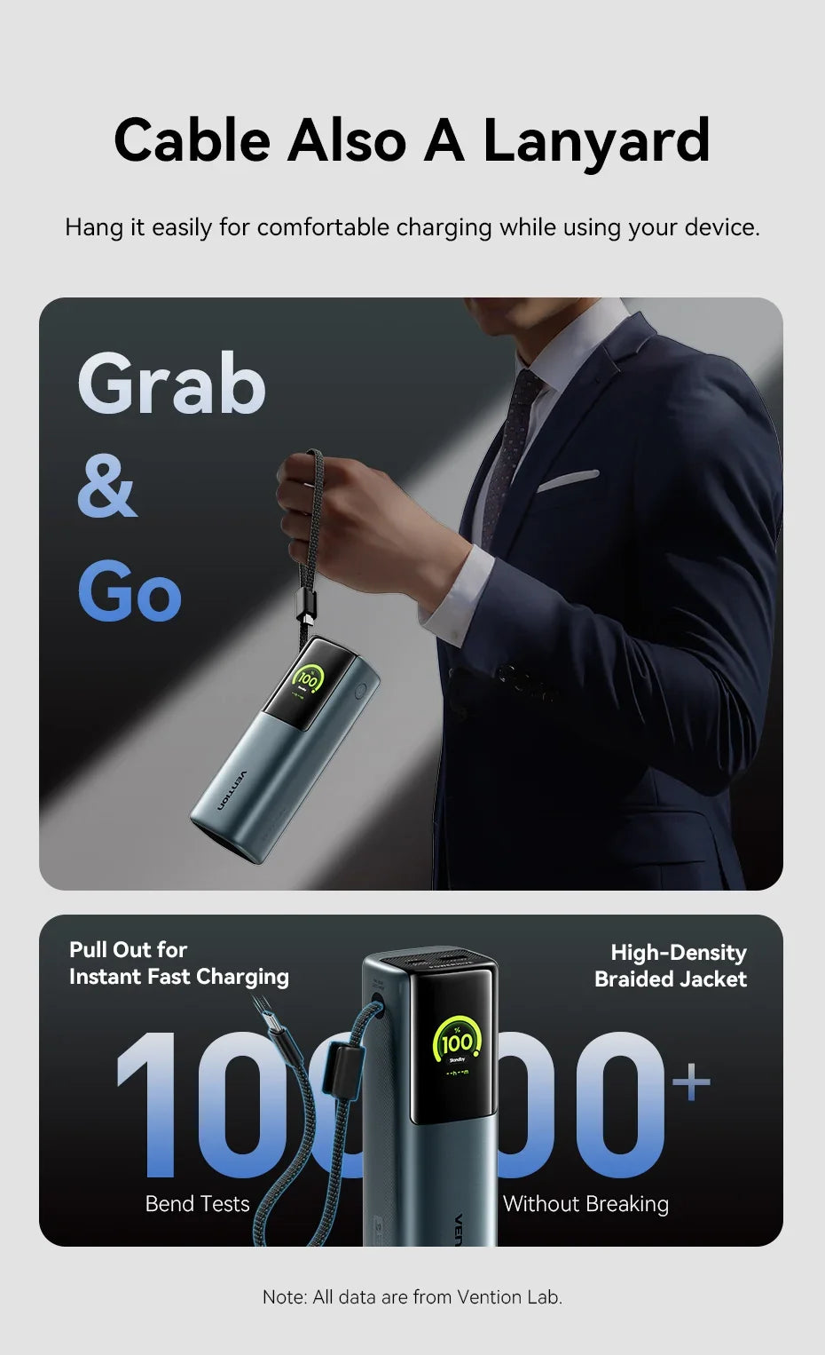 High-Capacity 27000mAh Portable Power Bank Charger