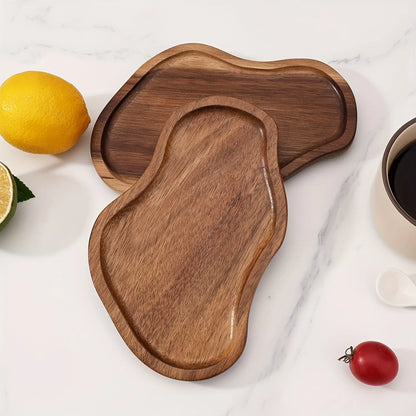 Wooden Serving and Organization Tray with Rustic Design