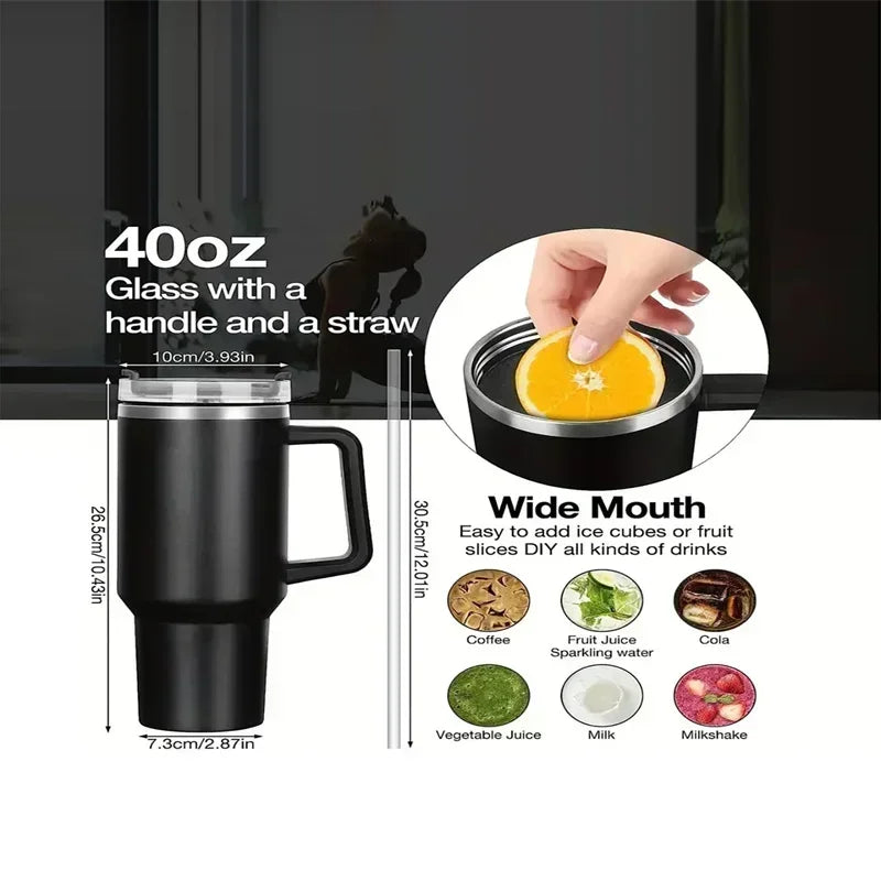 Water Bottle with Straw – Insulated Design