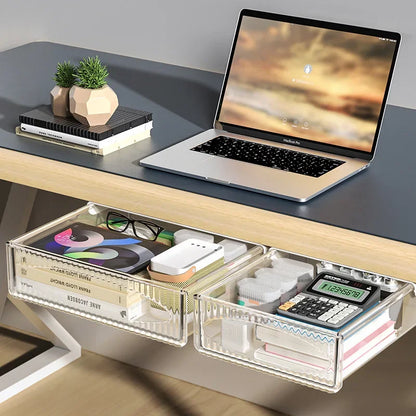 Retractable Under-Shelf Organizer for Hidden Storage