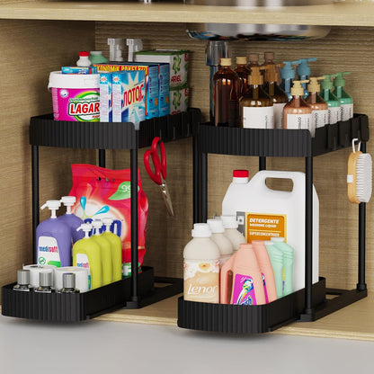 2-Pack Under-Sink Storage Solutions - Practical Organizer Set
