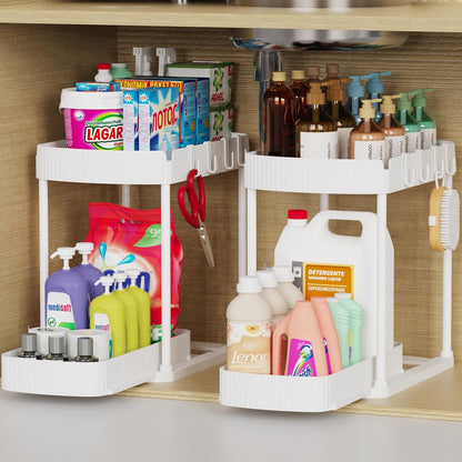 2-Pack Under-Sink Storage Solutions - Practical Organizer Set