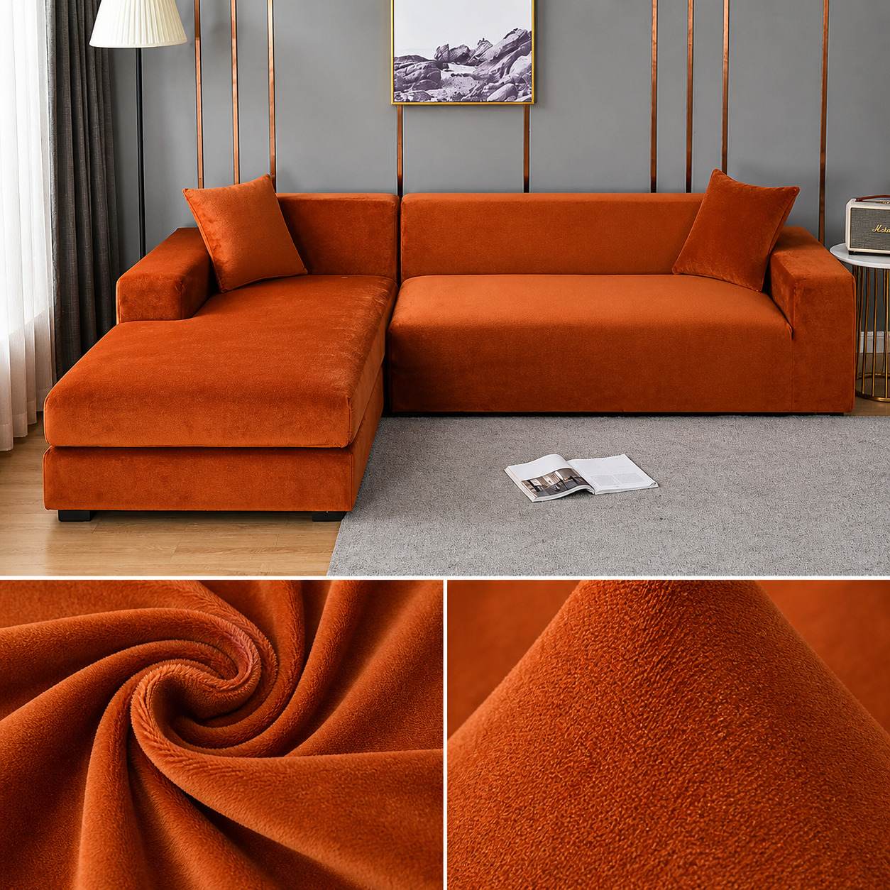 Elegant Velvet Sofa Shield | Perfect for Pet Owners