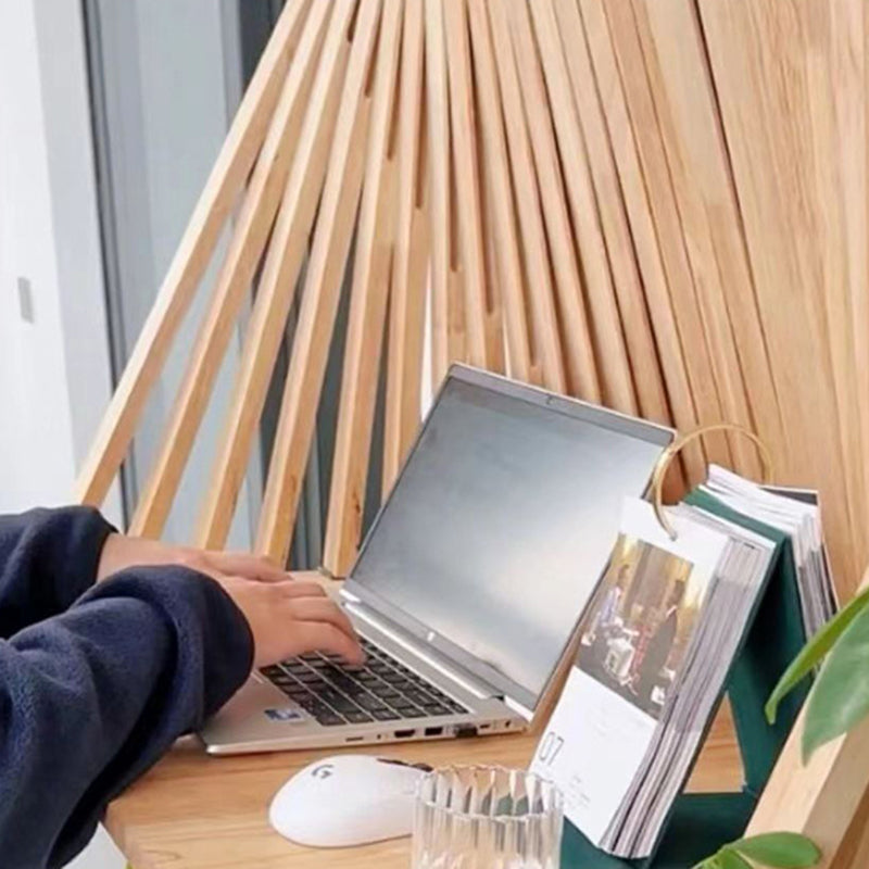 Elegant Semi-Circular Solid Wood Desk for Home Workspace