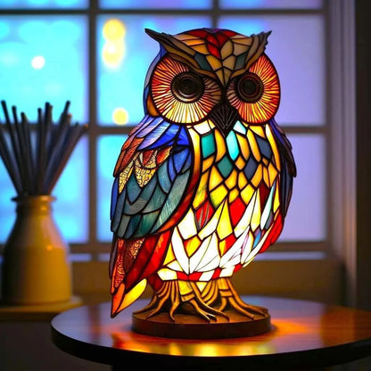 Artistic LED Table Lamp with Vibrant Glass Design