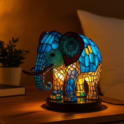 Artistic LED Table Lamp with Vibrant Glass Design
