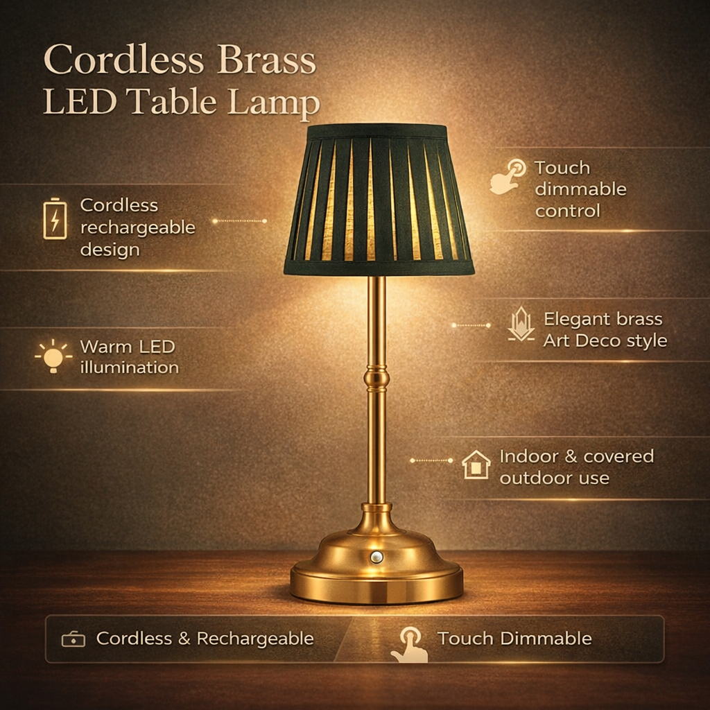 Portable Touch-Control LED Lamp - Rechargeable and Stylish