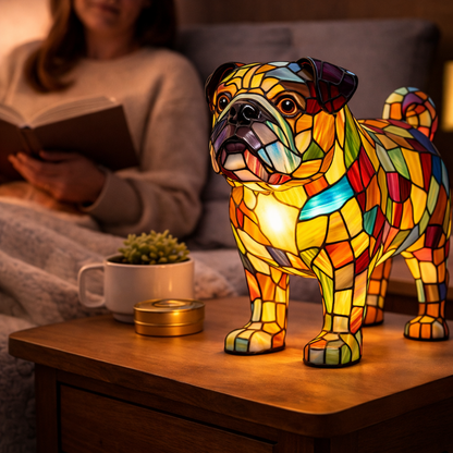 Charming LED Table Lamp with Artistic Canine Design