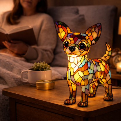 Charming LED Table Lamp with Artistic Canine Design