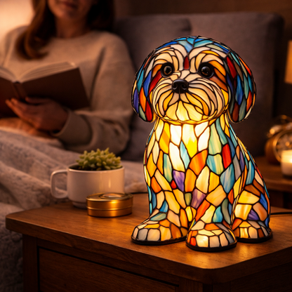 Charming LED Table Lamp with Artistic Canine Design