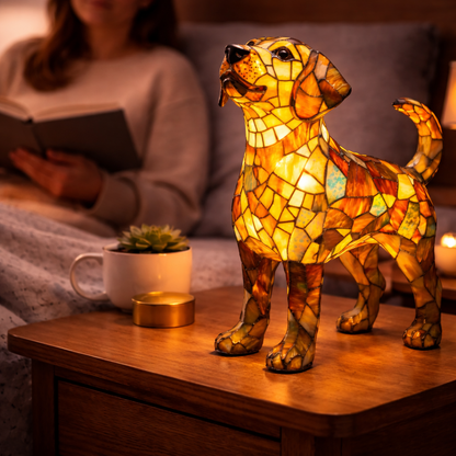 Charming LED Table Lamp with Artistic Canine Design