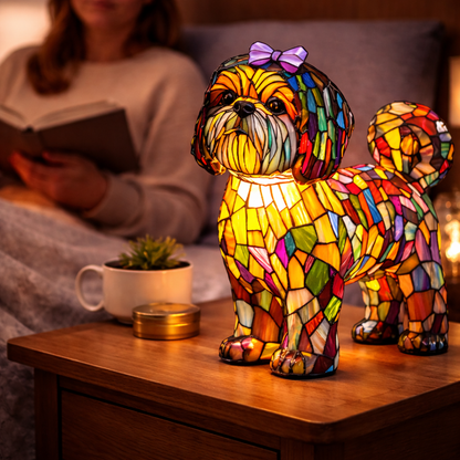Charming LED Table Lamp with Artistic Canine Design