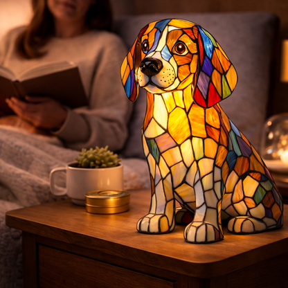 Charming LED Table Lamp with Artistic Canine Design