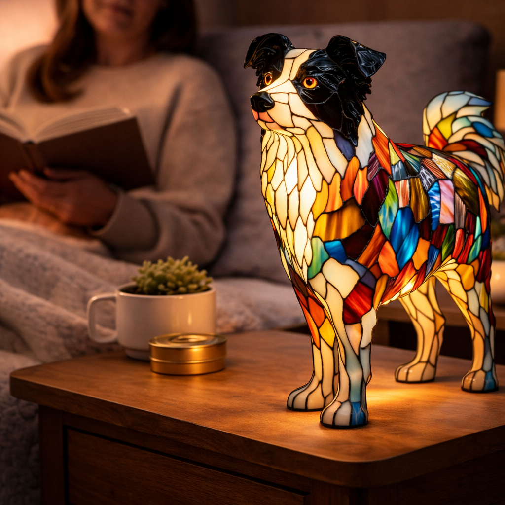 Charming LED Table Lamp with Artistic Canine Design