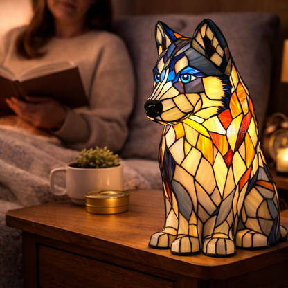 Charming LED Table Lamp with Artistic Canine Design