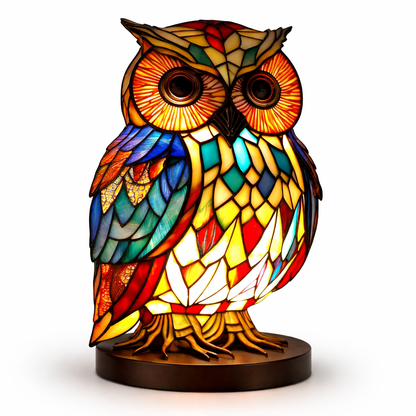 Artistic LED Table Lamp with Vibrant Glass Design