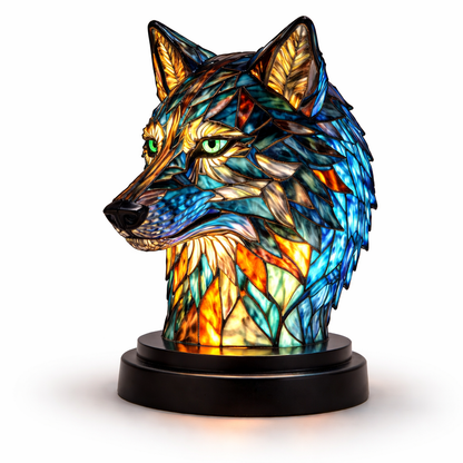 Artistic LED Table Lamp with Vibrant Glass Design