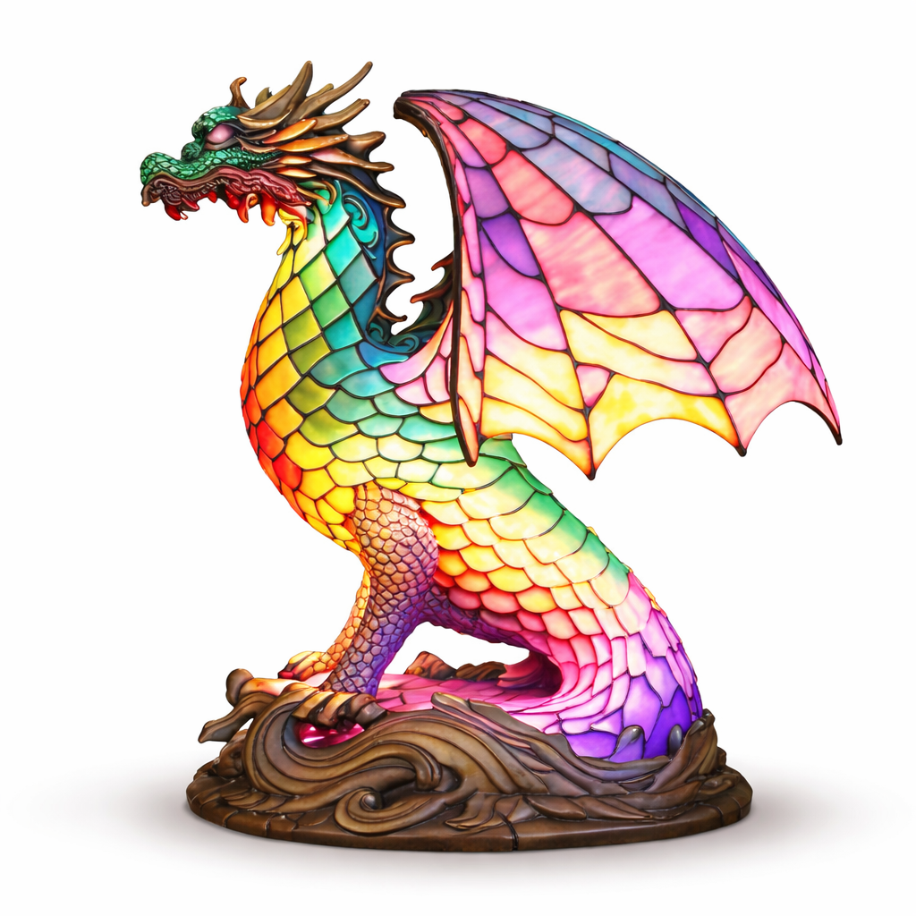 Artistic LED Table Lamp with Vibrant Glass Design