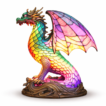 Artistic LED Table Lamp with Vibrant Glass Design