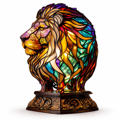 Artistic LED Table Lamp with Vibrant Glass Design
