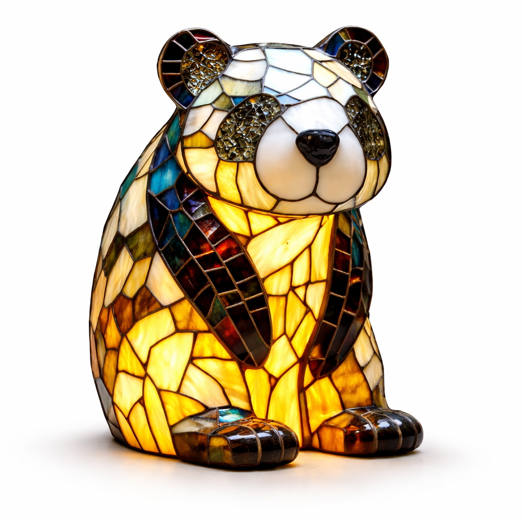 Artistic LED Table Lamp with Vibrant Glass Design