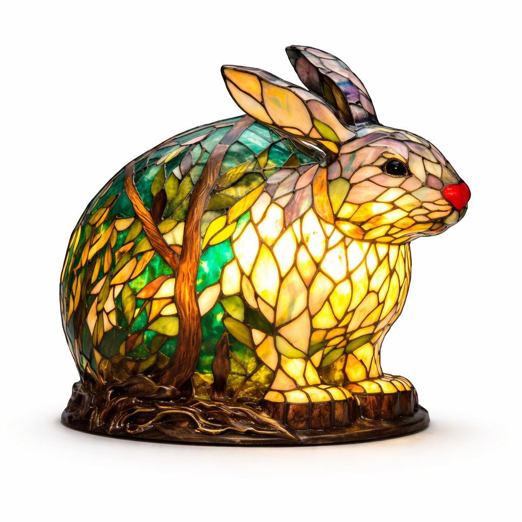 Artistic LED Table Lamp with Vibrant Glass Design