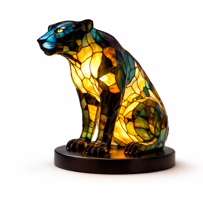 Artistic LED Table Lamp with Vibrant Glass Design