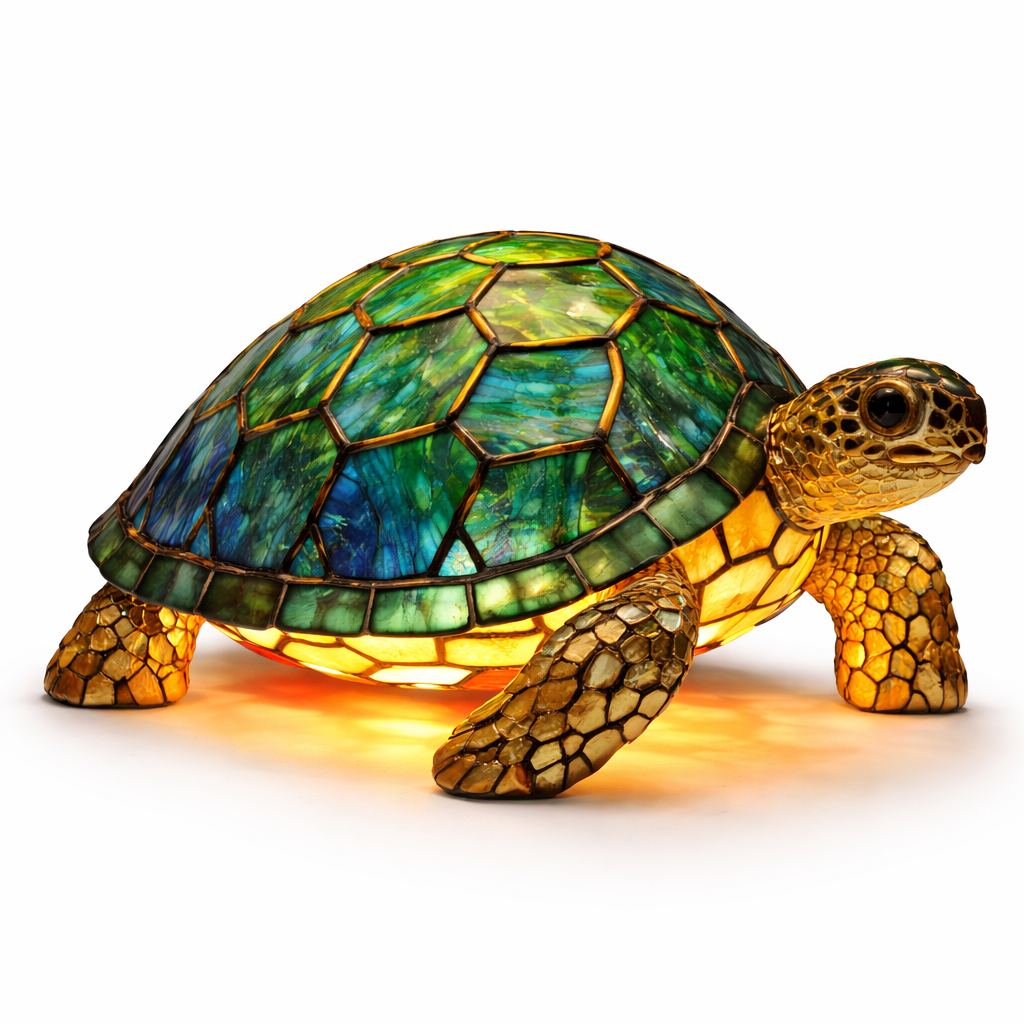 Artistic LED Table Lamp with Vibrant Glass Design