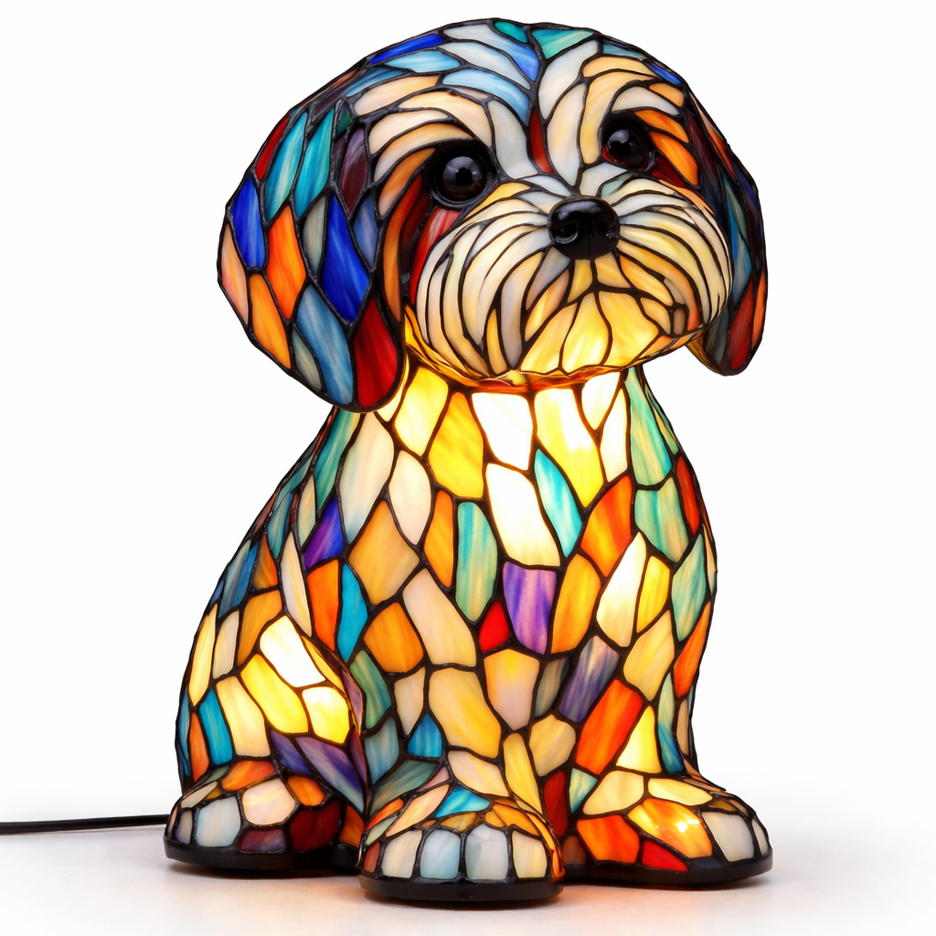 Charming LED Table Lamp with Artistic Canine Design