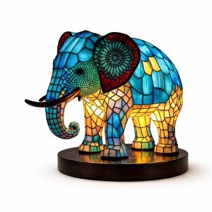 Artistic LED Table Lamp with Vibrant Glass Design
