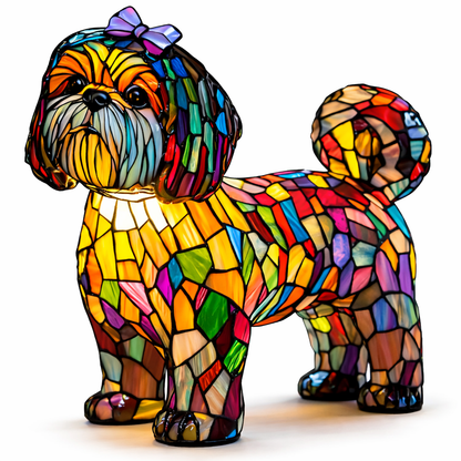 Charming LED Table Lamp with Artistic Canine Design