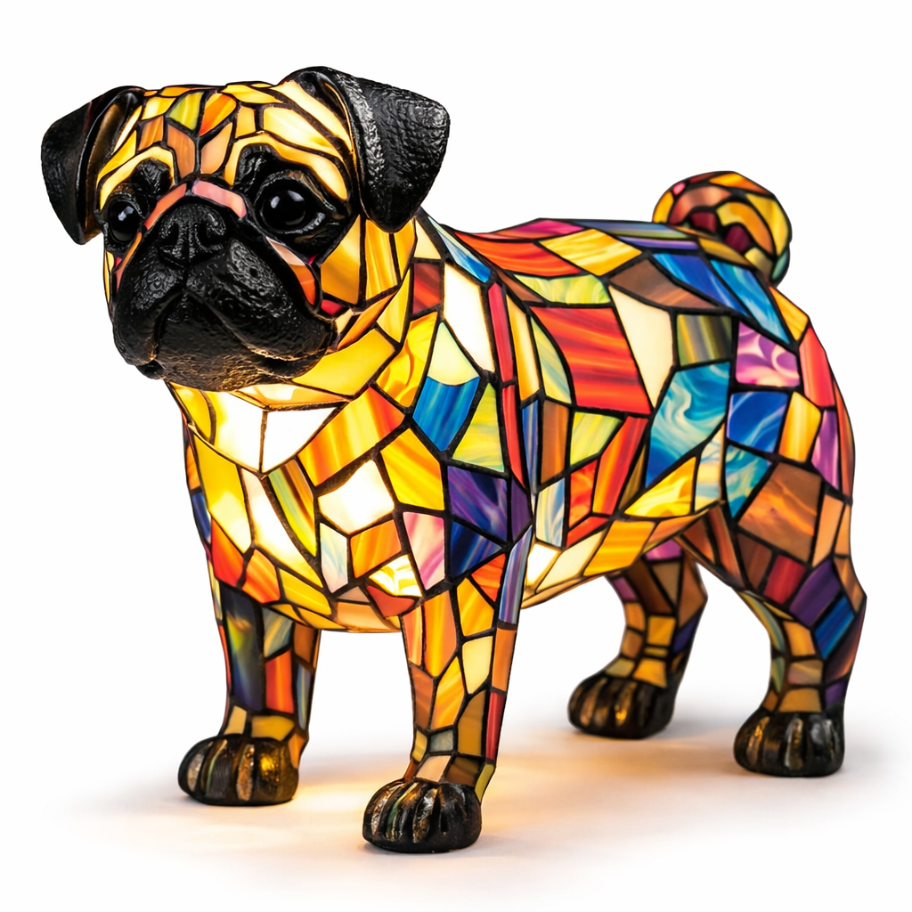Charming LED Table Lamp with Artistic Canine Design
