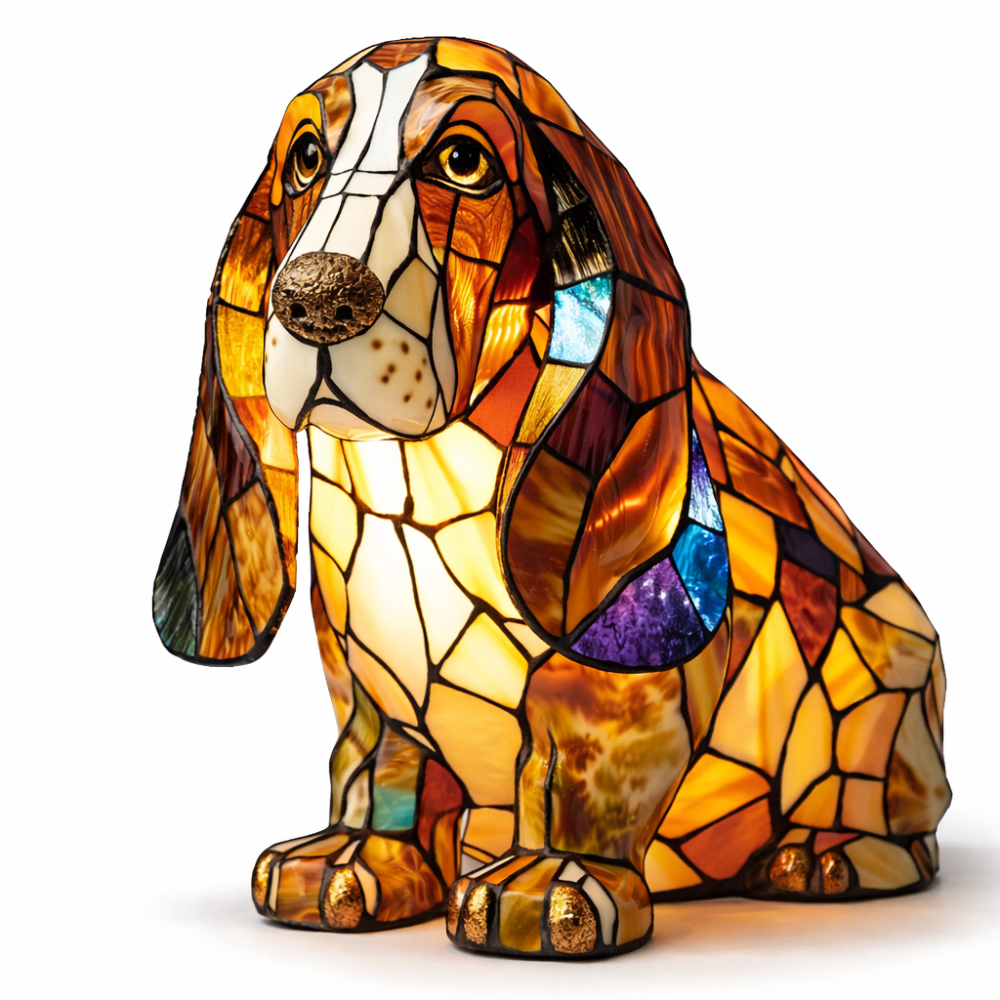 Charming LED Table Lamp with Artistic Canine Design
