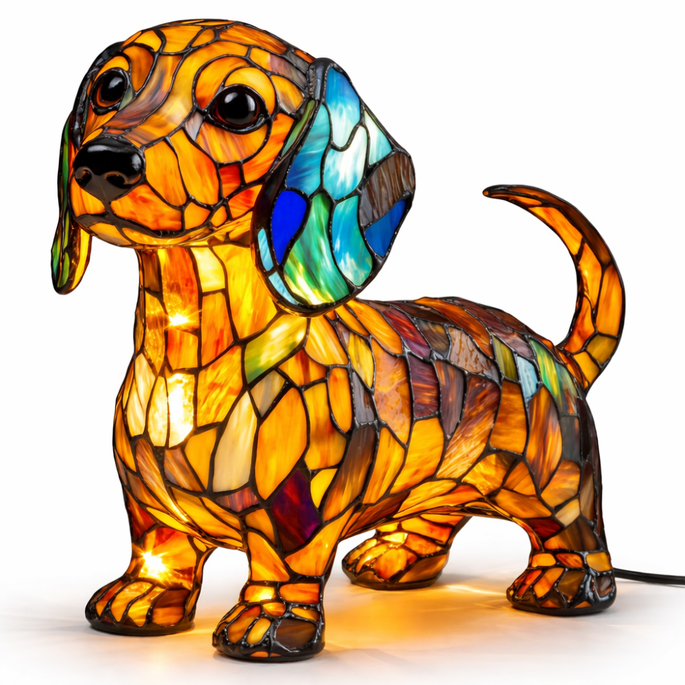 Charming LED Table Lamp with Artistic Canine Design