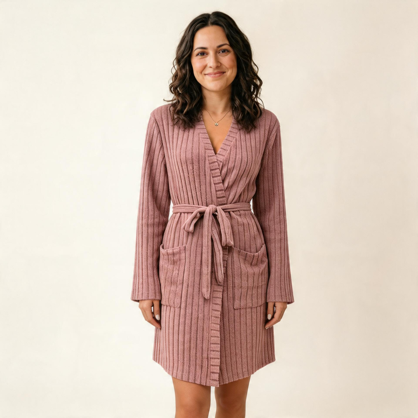 Soft Textured Bathrobe for Comfort