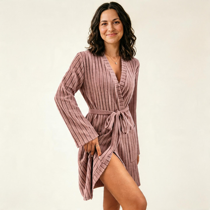 Soft Textured Bathrobe for Comfort