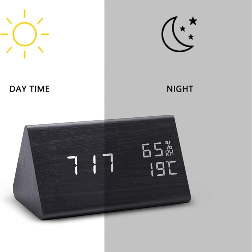 Chic Wooden LED Clock for Effortless Mornings