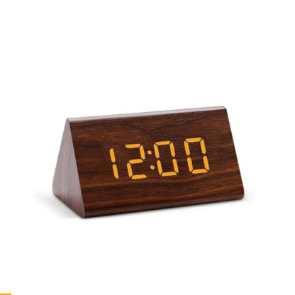 Chic Wooden LED Clock for Effortless Mornings