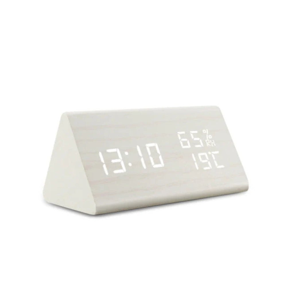 Chic Wooden LED Clock for Effortless Mornings