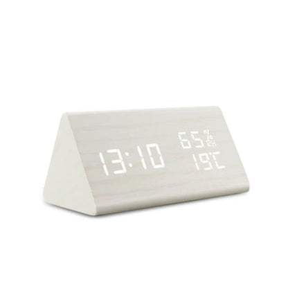 Chic Wooden LED Clock for Effortless Mornings