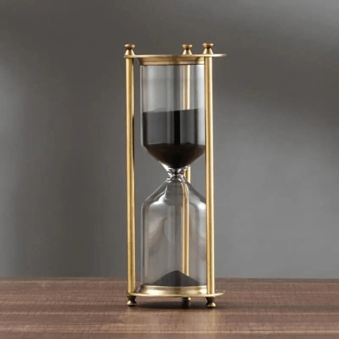 Sophisticated Hourglass Timer with Captivating Purple Sand