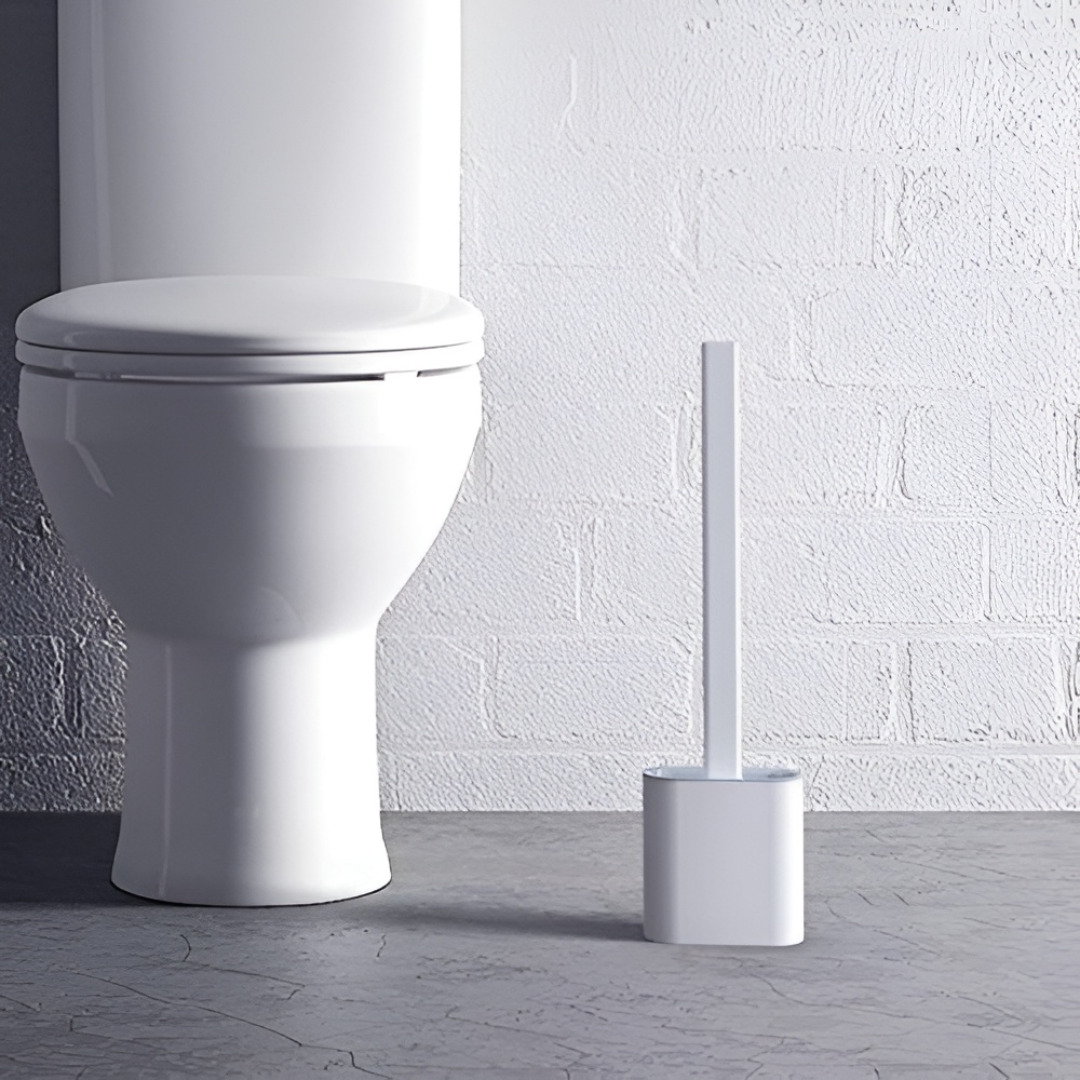 Space-Saving Bathroom Organizer with Efficient Toilet Brush
