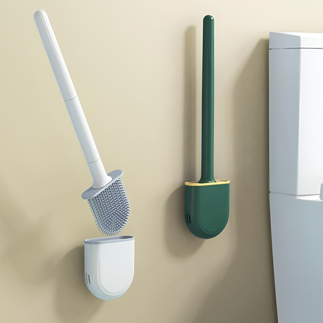 Space-Saving Bathroom Organizer with Efficient Toilet Brush